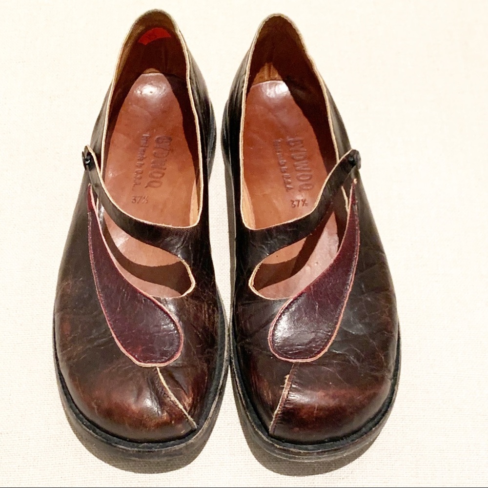 Cydwoq “Carry” Brown Leather Mary Janes size 37.5 - Picture 5 of 9